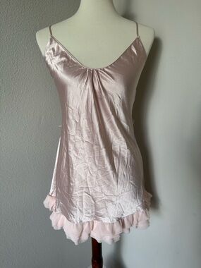 🩰 Victoria Secret Satin Ruffle Coquette Ballerina slip chemise🩰